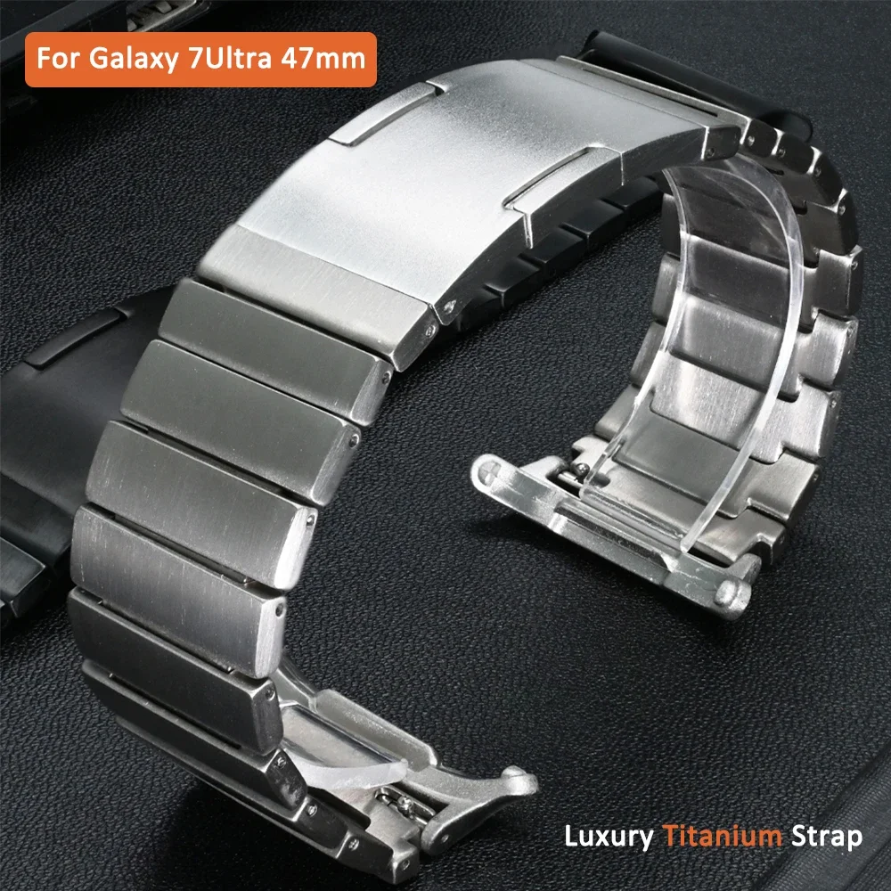 Luxury Titanium Strap with Curved End Bracelet for Men – Quick Fit Loop Band