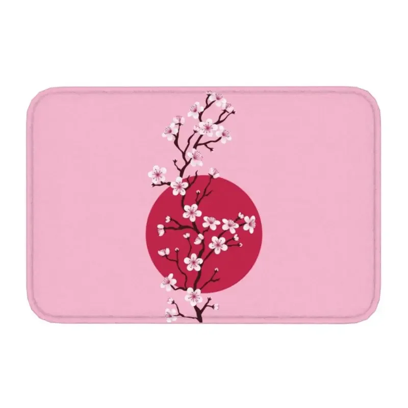 

Sakura Tree Cherry Blossom Front Door Floor Entrance Mat Japanese Flowers Floral Bathroom Kitchen Doormat Living Room Carpet Rug