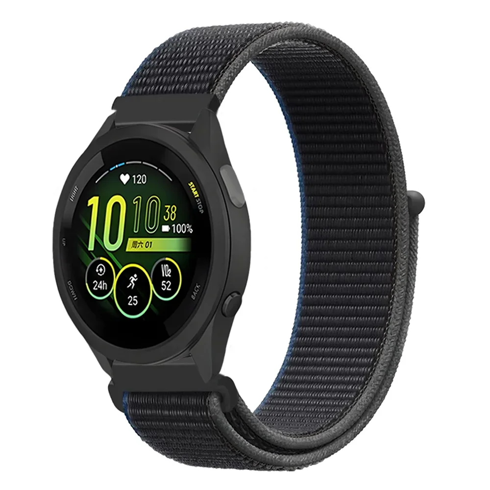 Nylon Loop Strap, 20/22mm, for Smartwatch - Breathable and Adjustable Bracelet Band