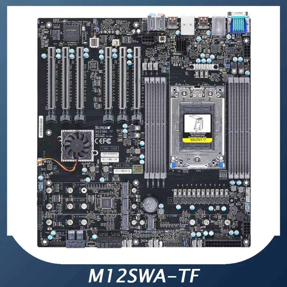 M12SWA TF 10G IPMI WRX80 6 PCIE4 0 M 2X4 U 2 EATX Server Motherboard