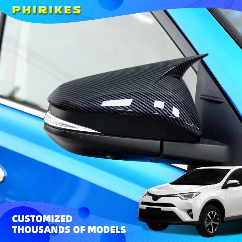 

1pc White Car Rear View Mirror Cover Left Accessories For Toyota RAV4 2013-2019 Left Side Rear View Wing Mirror Cover Cap