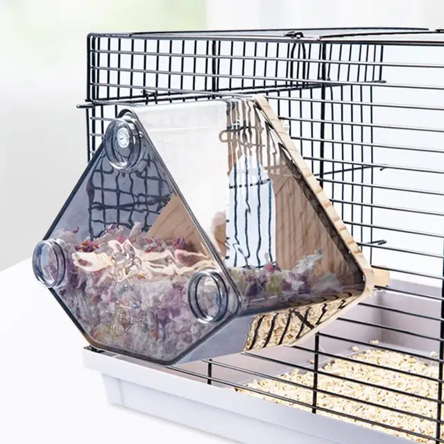 Parakeet Nesting Box Wood Bird Cage House Easy To Clean Transparent Bird Nesting Box For Budgie Bird Breeding Box 4