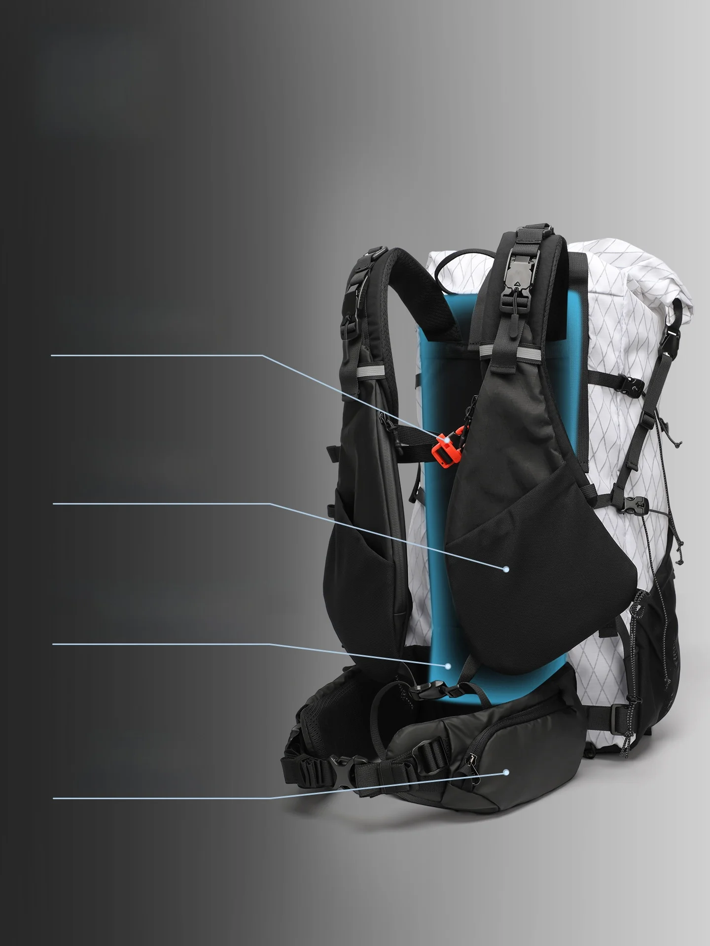 야외 전문 경량 등산 가방 대용량 여행 배낭 남녀 공용 하이킹 스포츠 가방 야외 장비