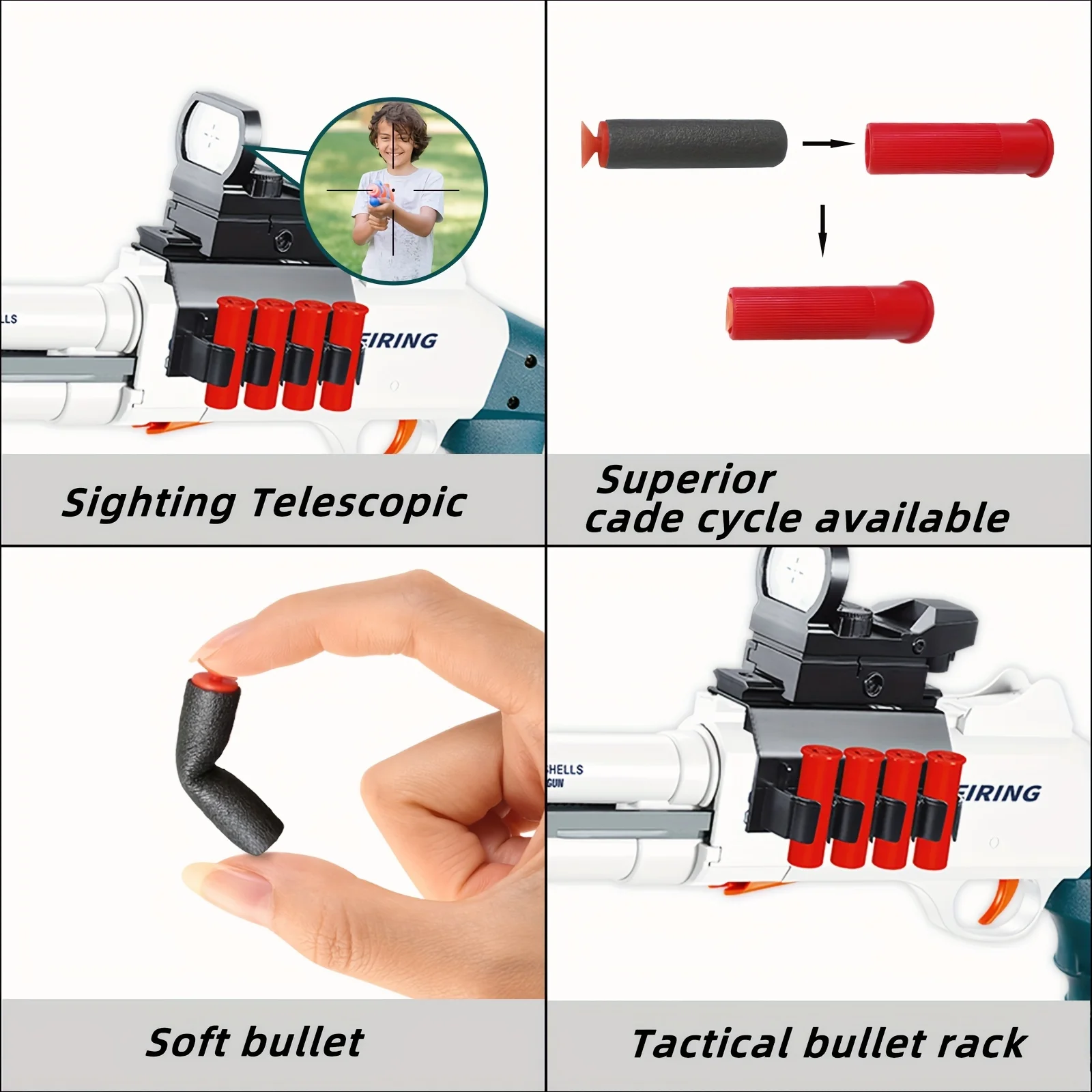 Toy gun model foam gun (31 inch) soft bullet shotgun 3