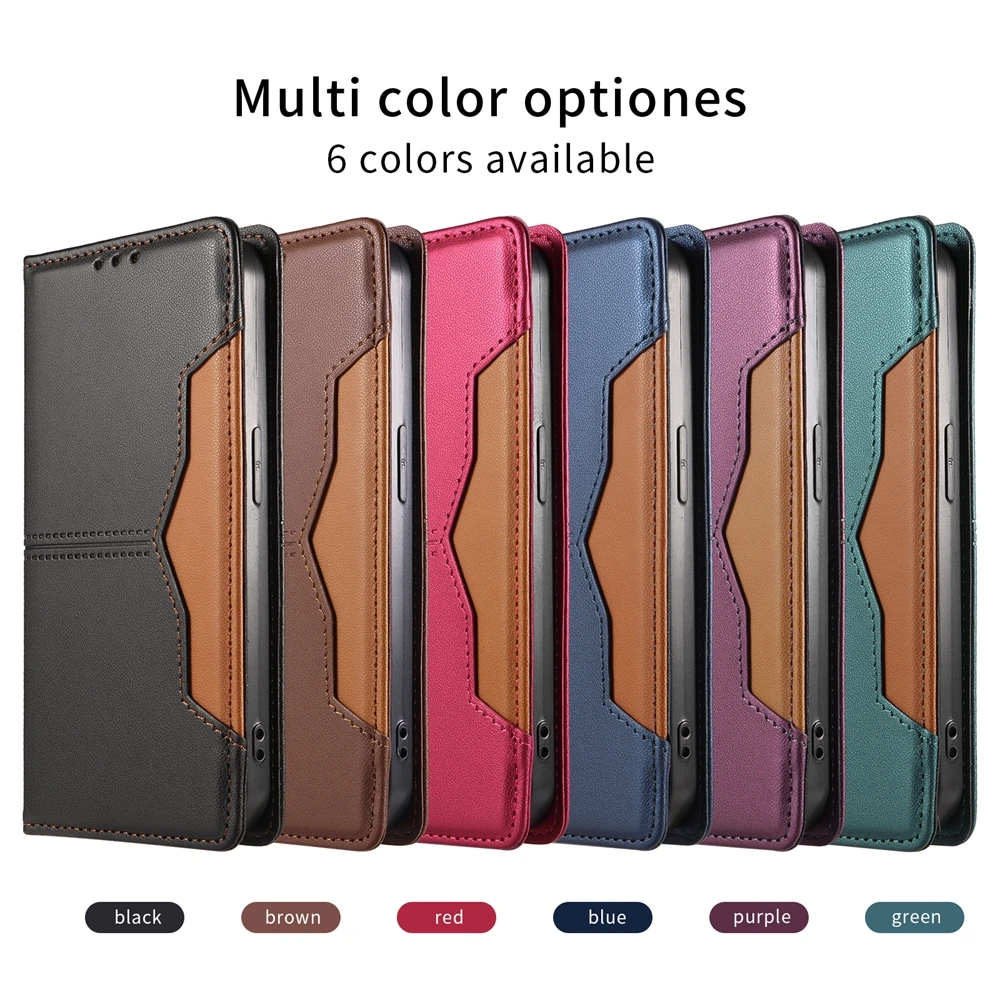 Premium Magnetic Leather Wallet Case with Magnetic Closure