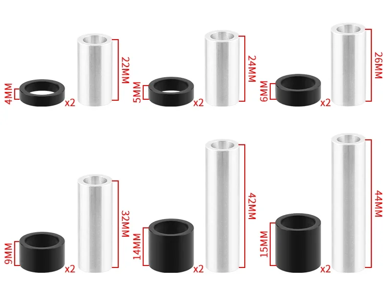 Description Picture 3 of itemMUQZI MTB Rear Suspension Shock Absorber DU Bushing 22 24 26 32 42 44 50 54 56mm Rear Shock Bushing ID 8mm OD 12mm Bike Parts
