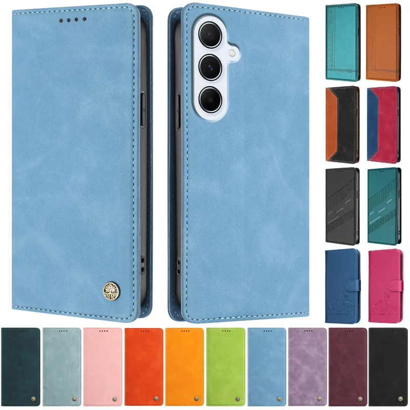 Luxury Magnetic Leather Wallet Flip Cover Case - Shockproof and Stylish