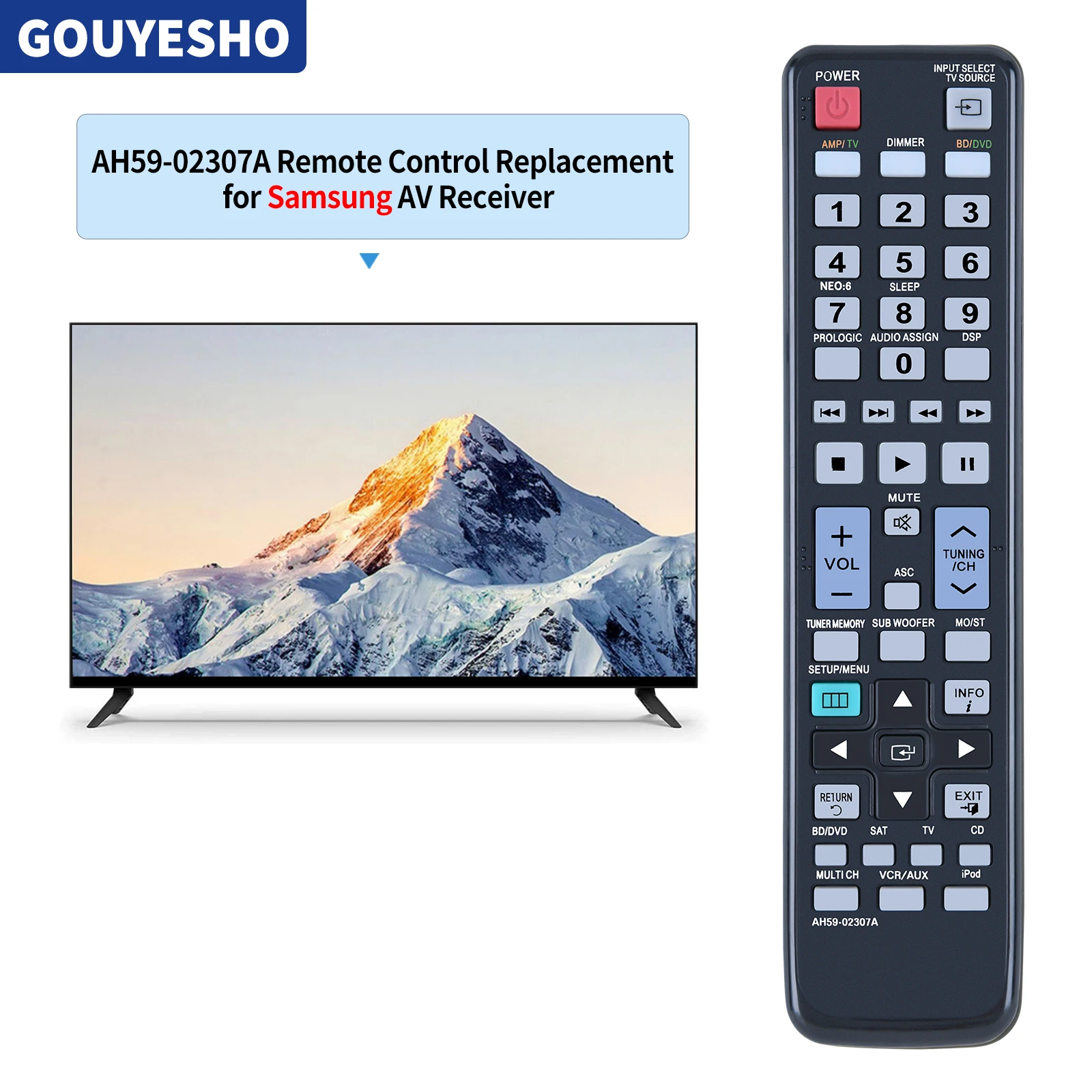삼성에 적합한 AV 리시버 HW-C700B AH59-02307A 리모컨, HW-C700 HW-C770BS HW-C770B