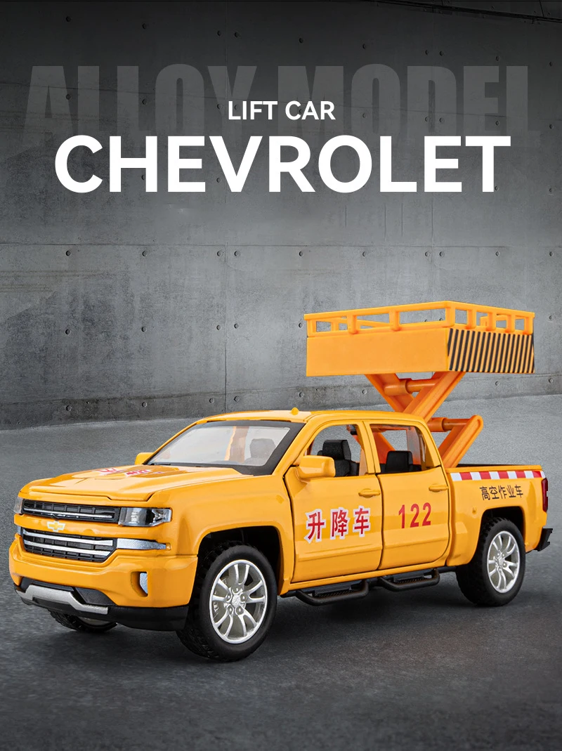 Silverado Kurtarma Römork 1:32 Ölçekli Model Araba 