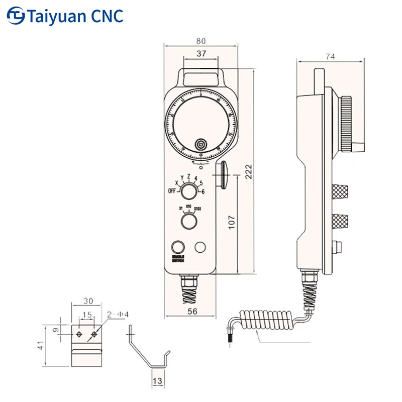 전자 핸드휠 CNC 머시닝 센터 CNC 공작기계 수동 펄스 발생기 CNC MPG 휴대용 핸드휠
