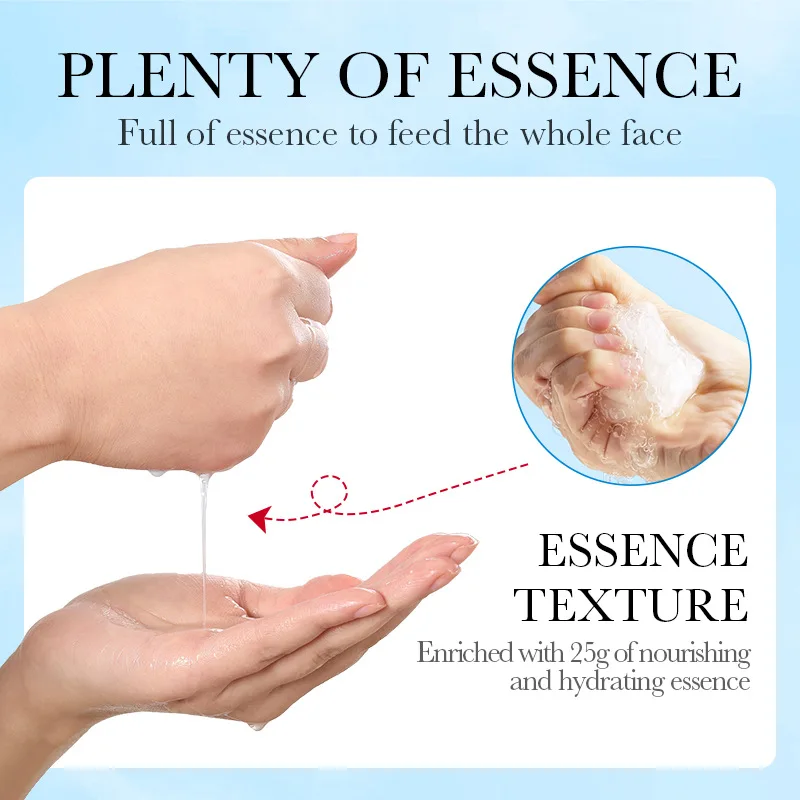 5pcs SADOER Ice Masks for Face Deep Hydrating Moisturizing Brightening Firming Face Mask Sheet Facial Masks Beauty Skin Care