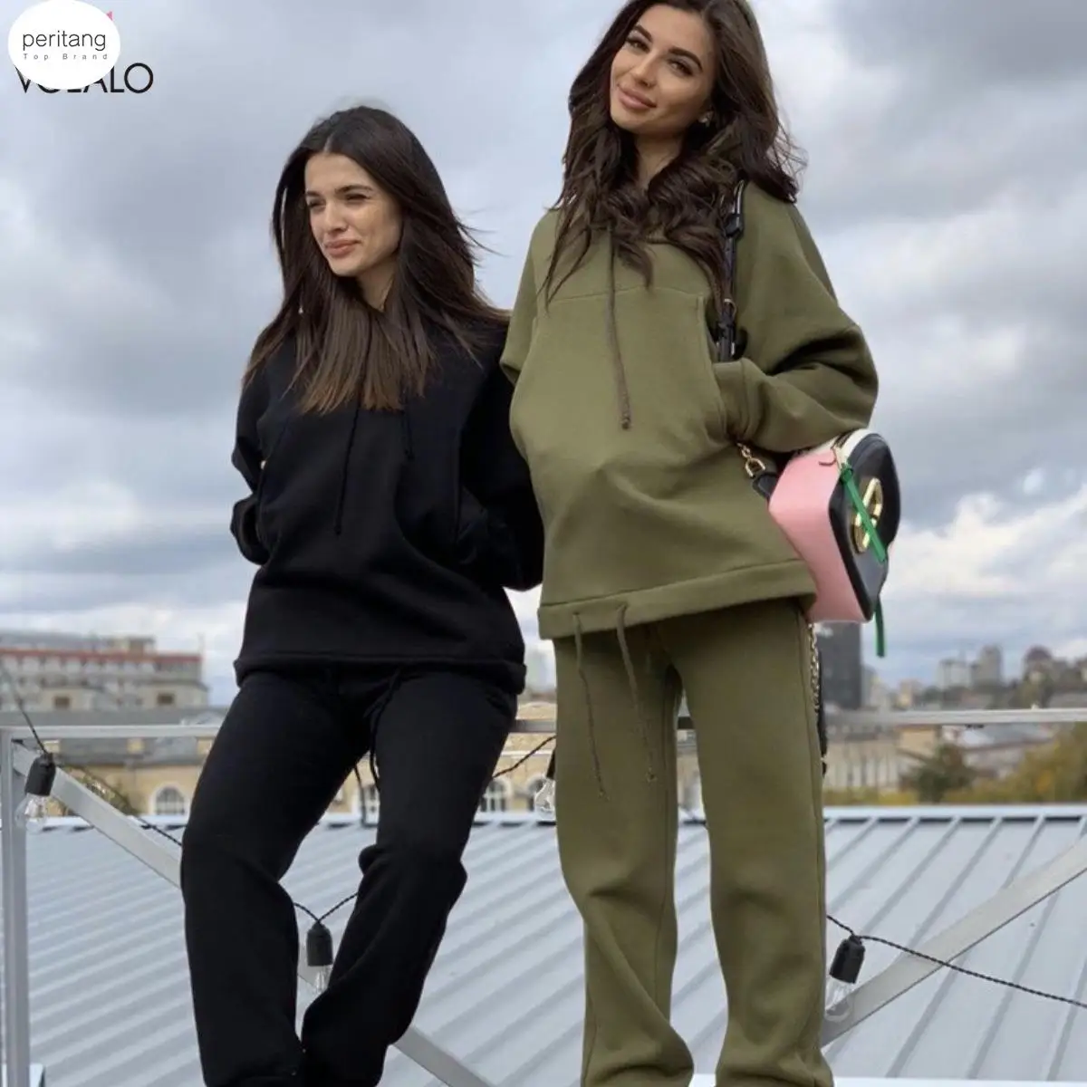 

Two Piece Set Outfits Autumn Women's Tracksuit Oversized Hoodie And Pants Casual Sport Suit Winter 2 Piece Woman Set