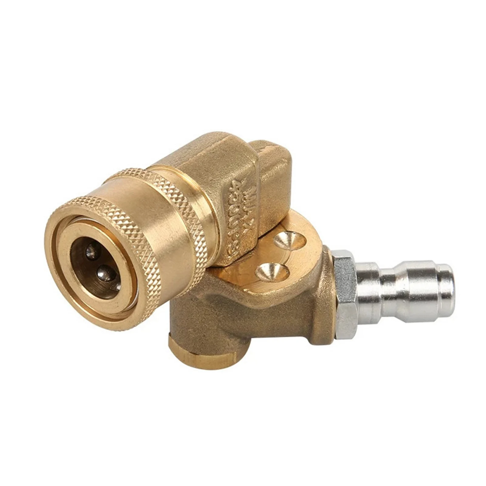 

180 Degree Quick Connecting Brass Adjustable 4500PSI Pivoting Coupler 5 Angles Pressure Washer Car Accessories Dead Angle