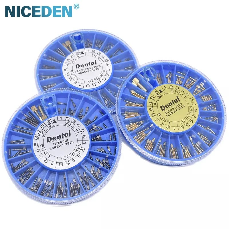 

120 шт. стоматологический винтовой стержень из нержавеющей стали титановый винтовой стержень позолоченный винтовой стержень стоматологические материалы Стоматологические Инструменты
