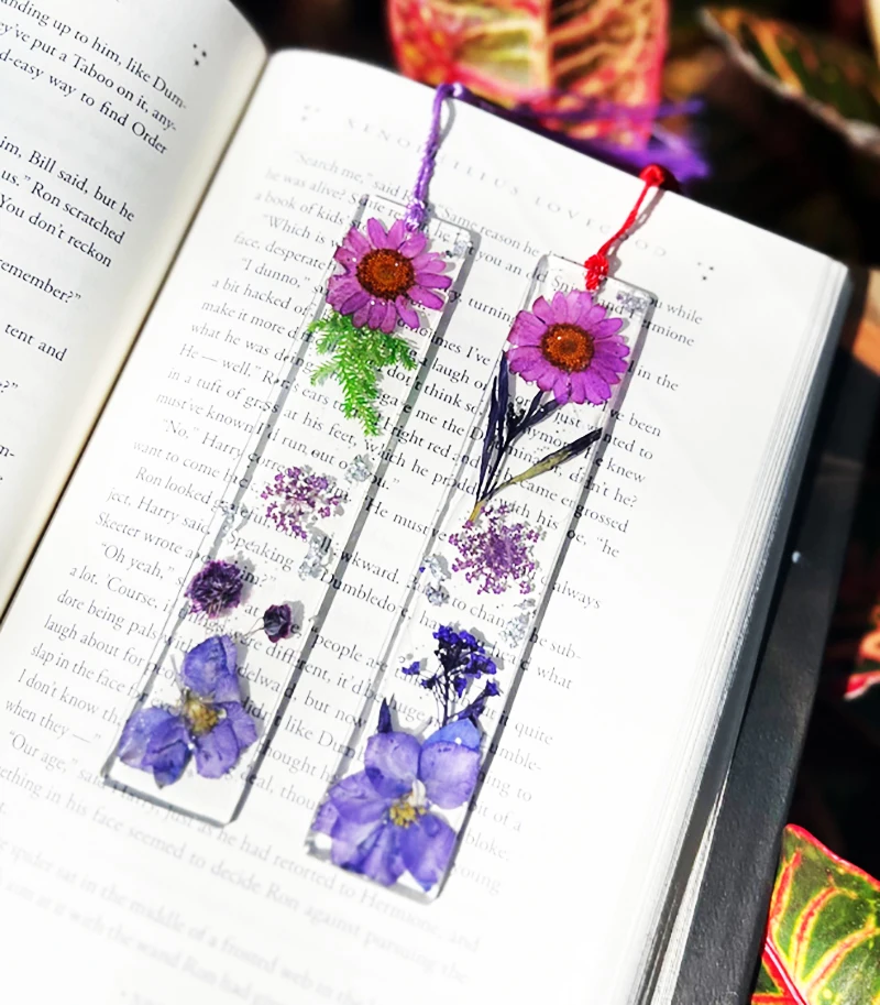 Creative Epoxy Bookmark Reading Book Mark Chrysanthemum Dried Flower