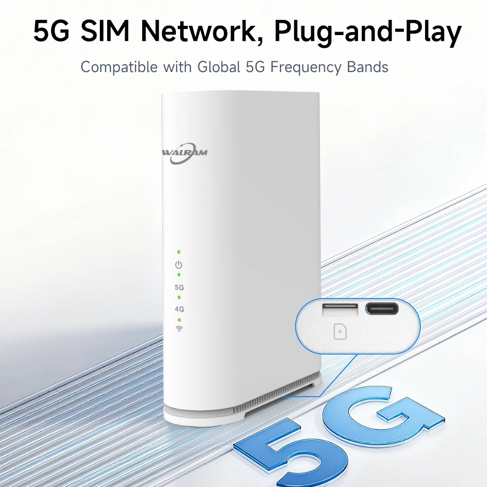 WiFi 6 4G/5G Indoor CPE Routers with SIM Internal Antannas WiFi 6 AX1800 Wireless Router Gigabit 5G 4G LTE Sim Card Modem - 3