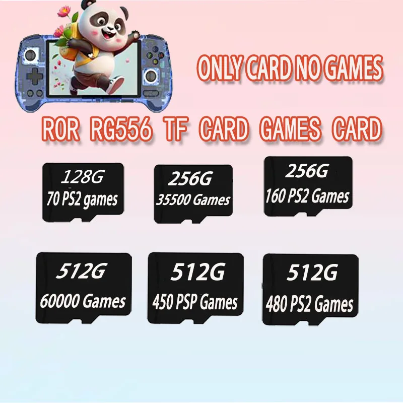 Per Anbernic Rg556 Console Di Gioco Retrò Portatile Scheda Di Memoria Scheda Sd Scheda Tf 450 Giochi Psp 512G 60000 Giochi Micro Sd Ps2 Giochi