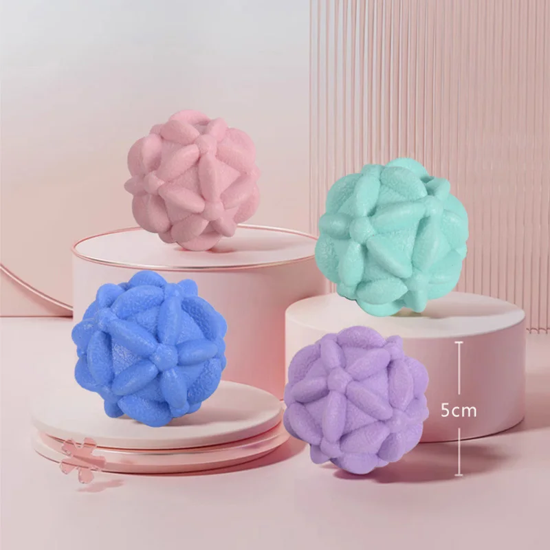 1 PCS Yoga Massage Ball Flower Shape Washable Yoga Fitness Thoracic Spine Back Body Massage Cone Ball Fascia