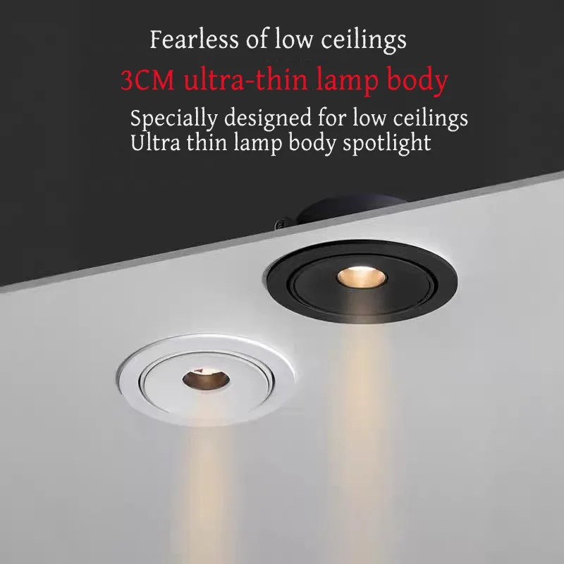 Circular ultra-thin LED tube light TuYaZigbee 3.0COB suction lamp 3 &deg; 8 &deg; 15 24 small beam angle sky flower light Led Downlight,Recessed Ceiling Spotlight,Ceiling Lamps