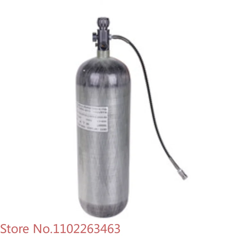 6.8L PCP Carbon Fiber Tank 4500psi With CE Certificate Scuba Diving Air Cylinder with Dual Gauge