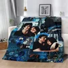 Damon Salvatore The Vampire Diaries Printed Picnic Blankets Warm Blanket Soft and Comfortable Blanket Home Travel Birthday Gift 5