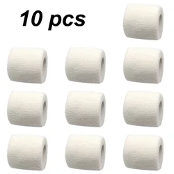 10 pcs Colorful Sports Self-Adhesive Elastic Bandage Wrap Tape - Versatile Aid Kit - 5cm X 4.8m (WHITE)