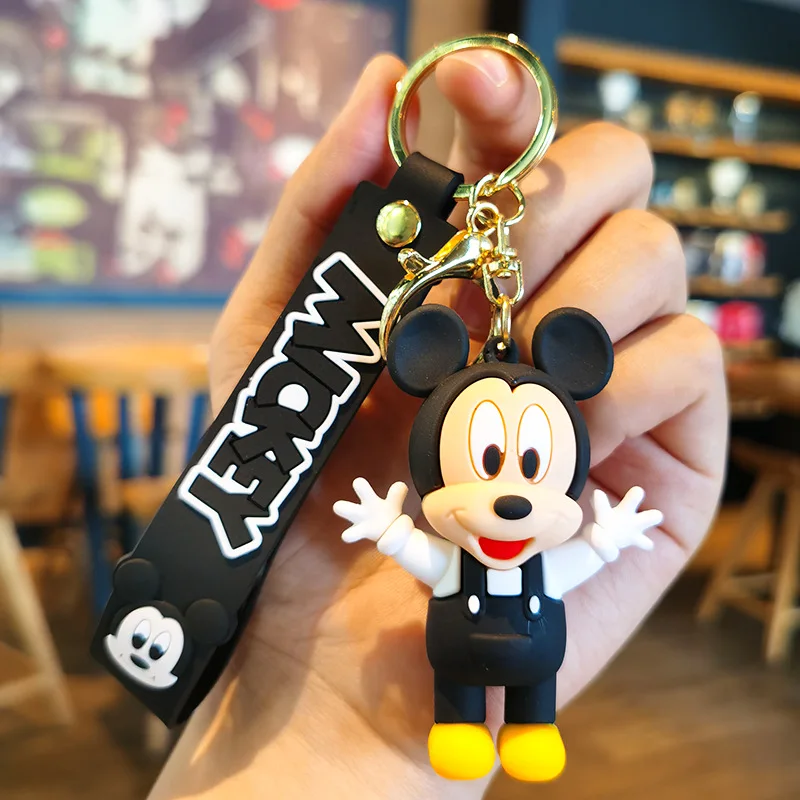 Disney Original Cartoon Keychain Mickey Minnie Car Key Pendant Couple  Decorations Children's Schoolbag New Decoration Toys - AliExpress