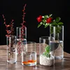 Transparent Glass Hydroponic Vase Modern Cylinder Flower Centerpiece Vases Use for Floral Wedding Home Decoration Candle Holders 2