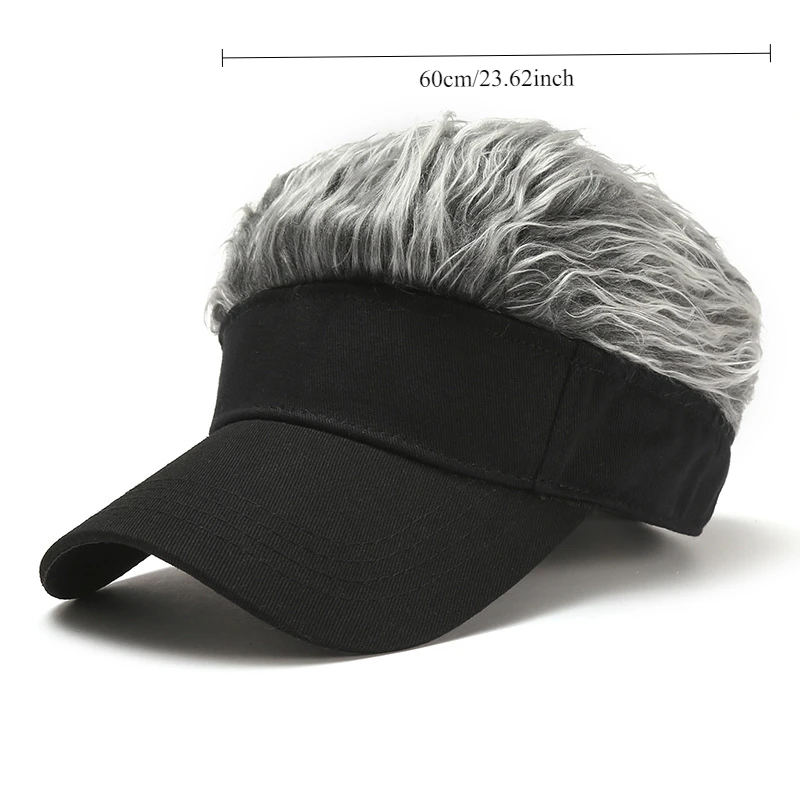 Street Men's Fashion Peaked Cap Outdoor Sun Hat Wig Baseball Cap