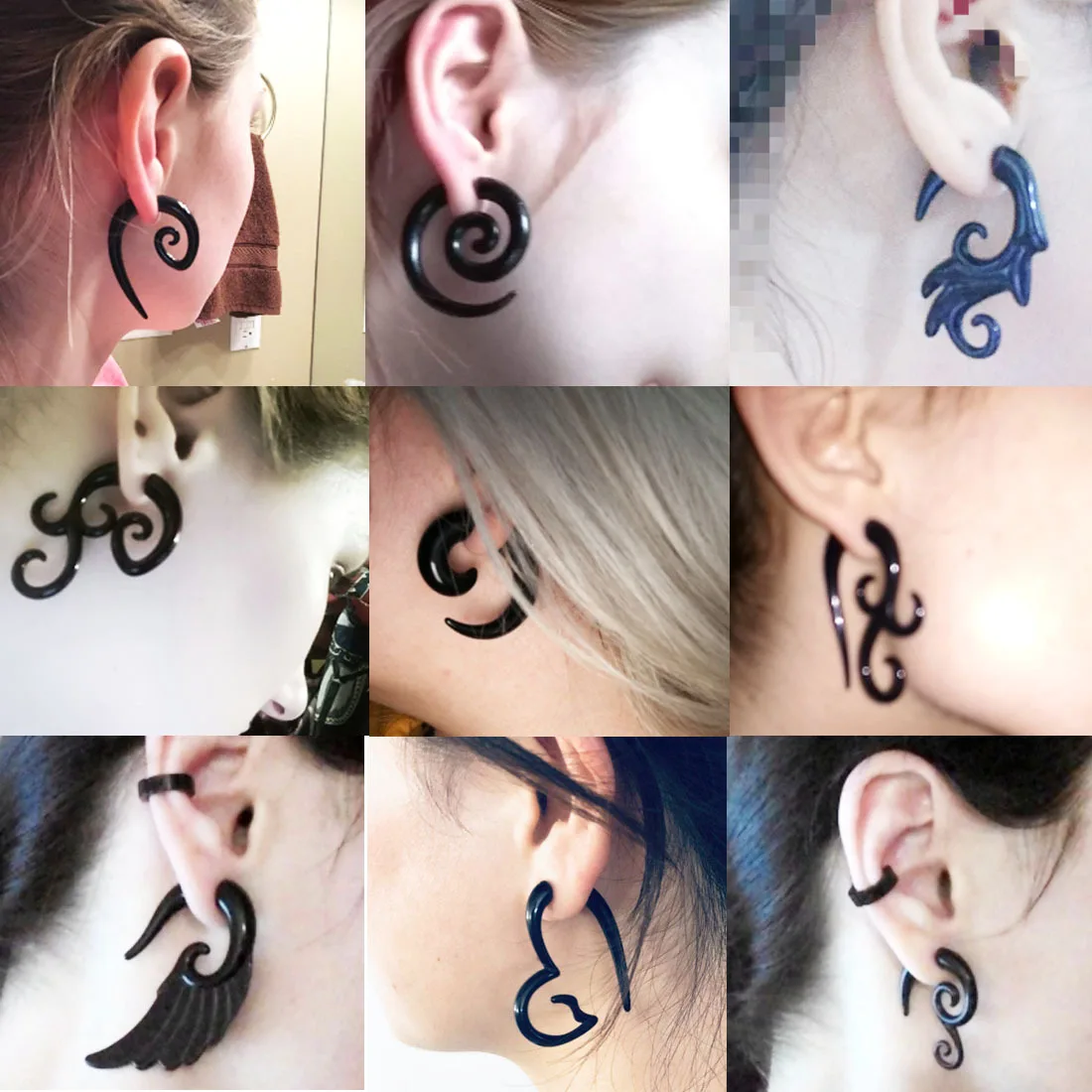 Acrylic Ear Spiral Tapers Plugs Tunnels Expander Hanger Small Ear Gauges  Earrings Stretching Body Piercings Jewelry Multi Shapes From Ta2tree,  $13.86 | DHgate.Com