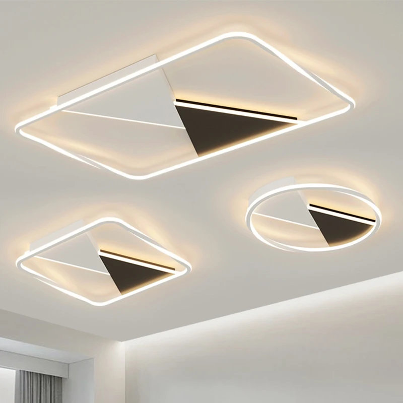 

LED Living Room Light Ceiling Light Bedroom Light Minimalist Atmosphere Modern Rectangular Round Scandinavian Ceiling