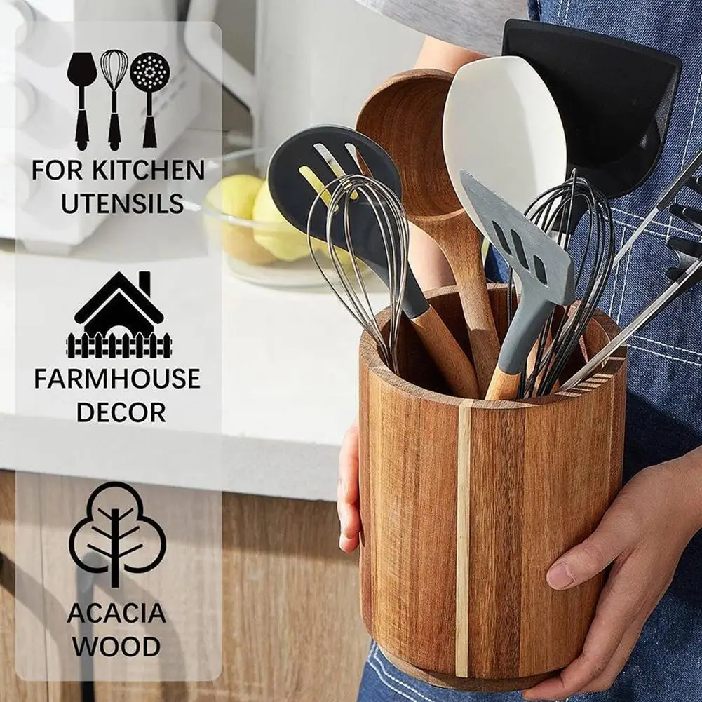 High-end Kitchen Utensil Holder Chopstick Cage Wooden Chopsticks Storage Holders Cutlery Storage Shelf Kitchen Accessories