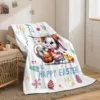 1PC Happy Easter Celebration Pattern Flannel Blanket,Soft,Skin-Friendly,Warm,Machine Washable,Suit for Sofa, Bed, Office,Camping 3