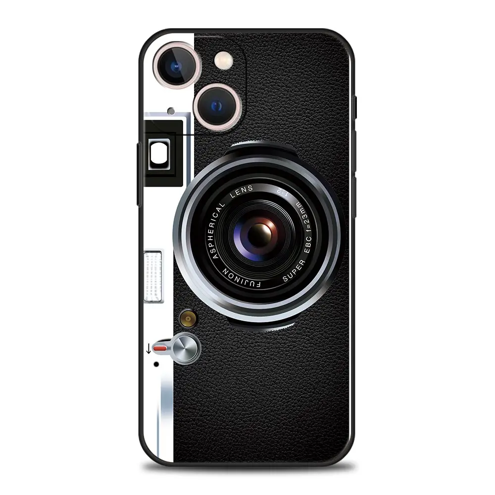 Vintage-Inspired Shockproof TPU Phone Case with Retro Camera Design