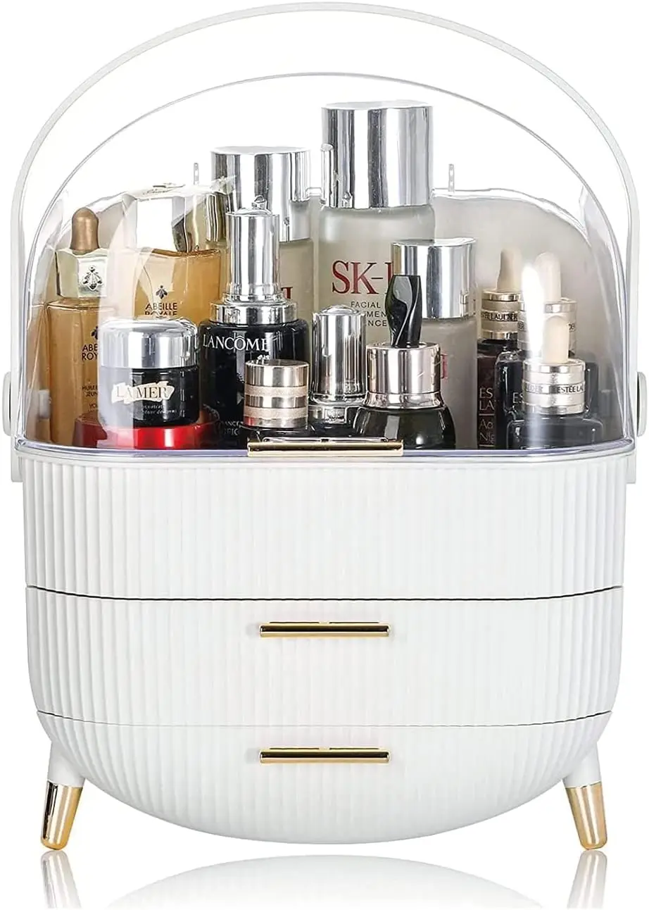 Organizer for Vanity With Lid and Drawers Skincare Make Up