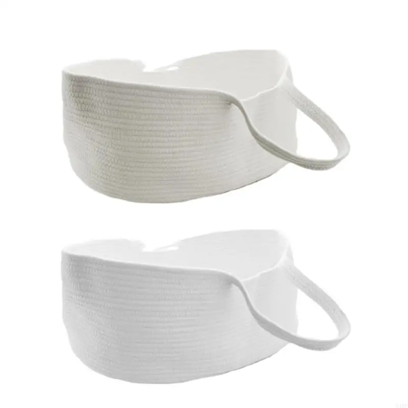 54DF 휴대용  모세 바구니 캐리어 코튼 로프 짠 용 침대  잠자는 침대 요람 ..