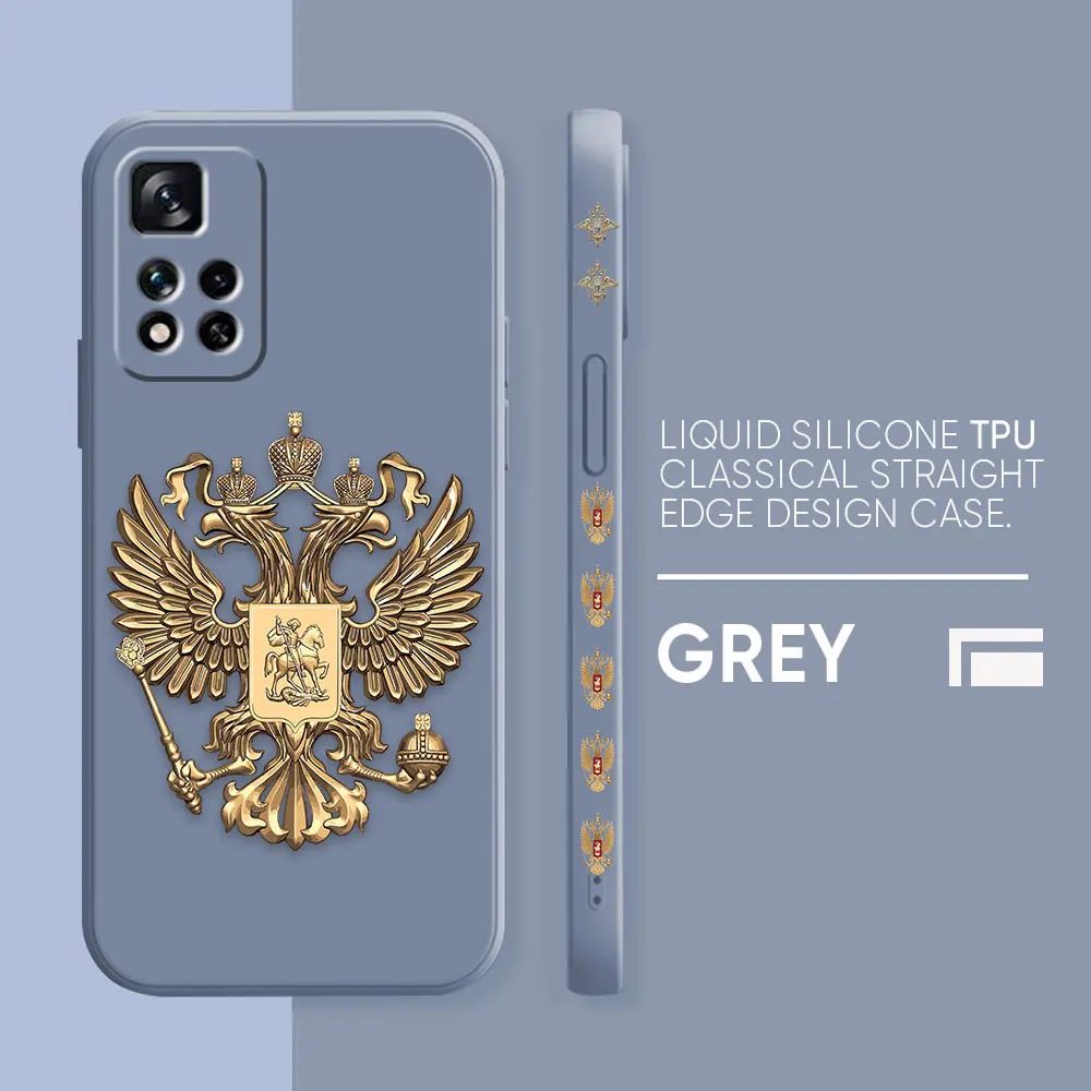 thumbnail image 1 of Funda para Redmi Note 12 11 11T 11R 11E 10 9 8 7 7S PRO PLUS 4G 5G Funda de silicona líquida Simple emblema de la Federación Rusa, 1 of 5