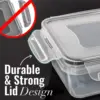 10PCS Food Storage Set - Airtight Snap Lid Containers for Meal Prep, Kitchen and Pantry Microwave safe Lunch Box BPA-Free 2