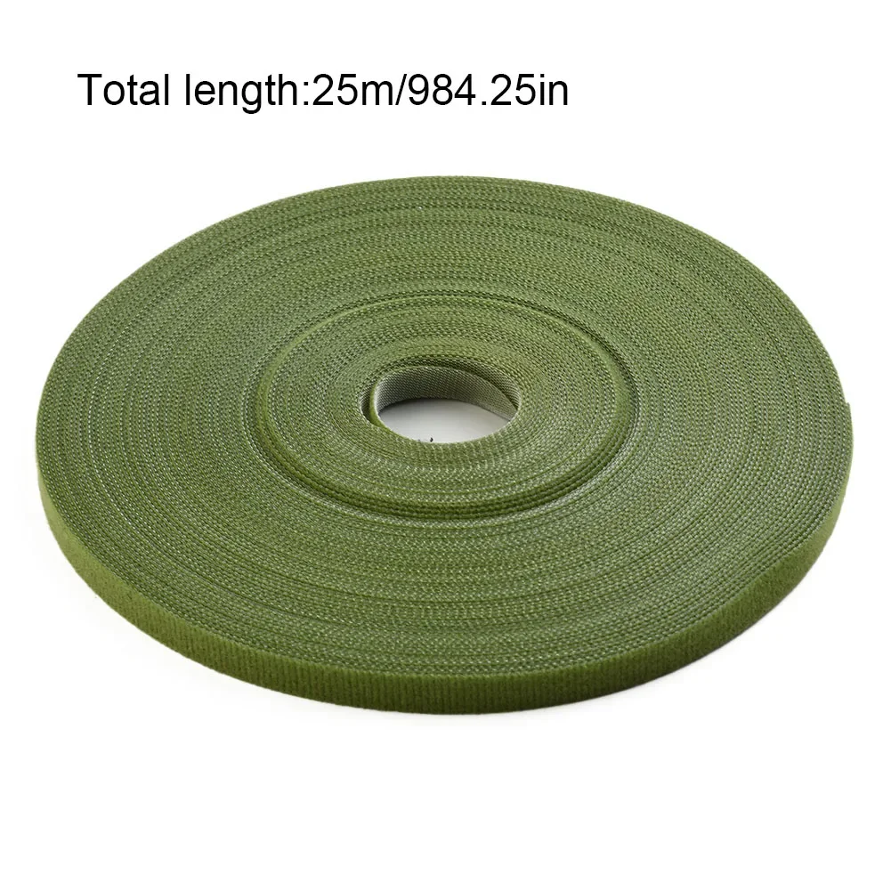 

Nylon Ties Tape 25 Meter Garden Plant Bandage For Plant Shape Support Hook Loop-Velcro Tie Resealable Cable Tie Gardening Tools