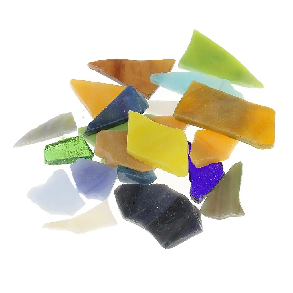 2X Assorted Color Irregular Shape Glass Mosaic Tiles for crafts Supplie