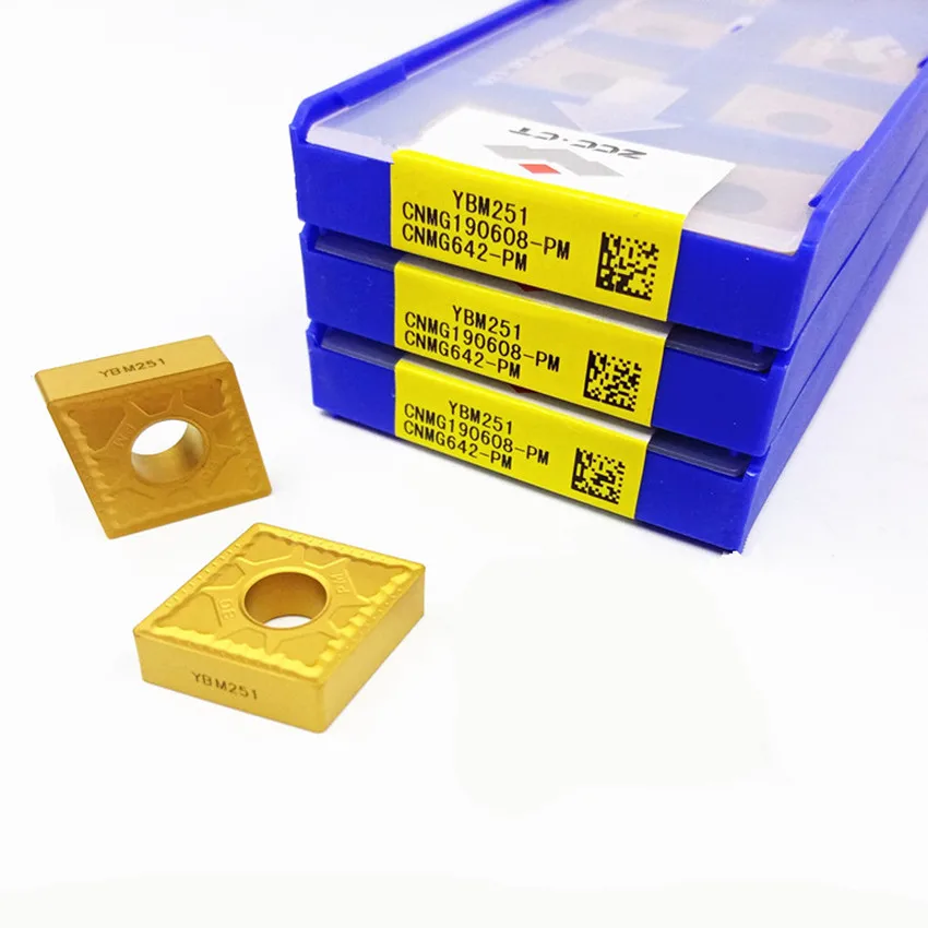 

CNMG190608-PM YBM251/CNMG190612-PM YBM251 CNMG642 CNMG643 ZCC.CT карбидные вставки CNC для нержавеющей стали