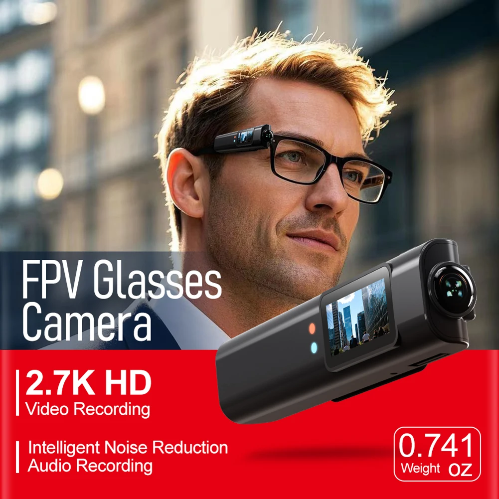 S110 1080p HD Glasses Mini Camera 2.7K WiFi Motorcycle Action Camcorder 250mAh Cycling Video Shooting Sound Recording Cameras