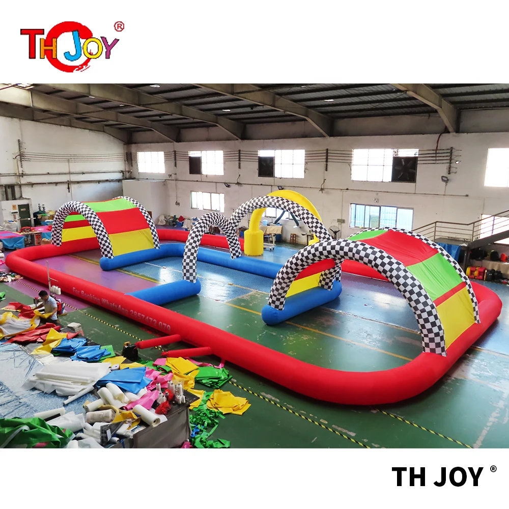 20x10x2.5m Inflatable Zorb Ball Go Kart Air Track Inflatable Race Track 2