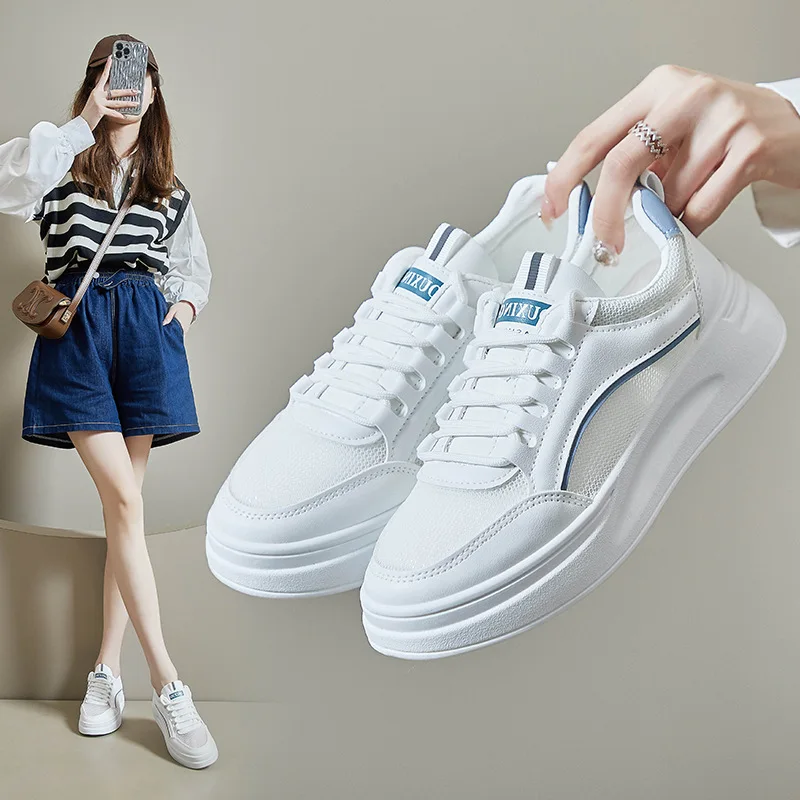 New Summer Air Mesh Women White Shoes Fashion Sports Casual Breathable Female Girls Sneakers Size 35-40