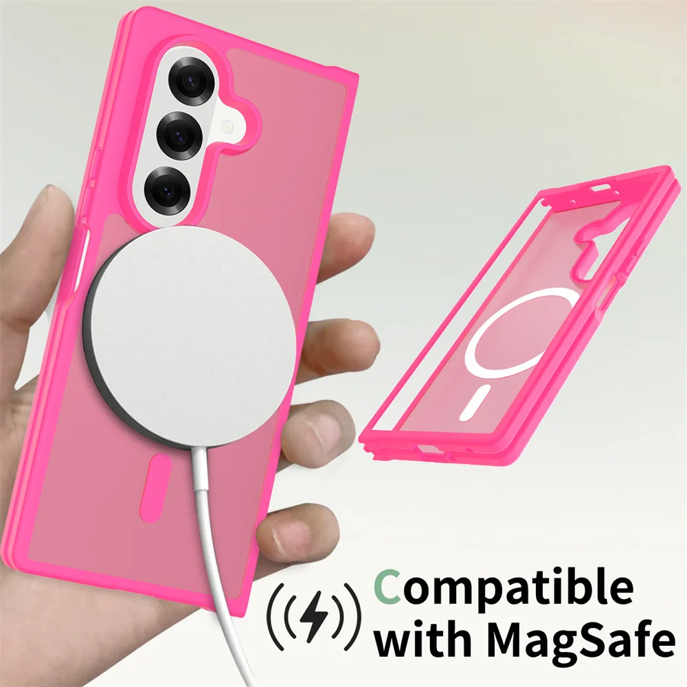 Luxury Flip Cover with Wireless Charging Support