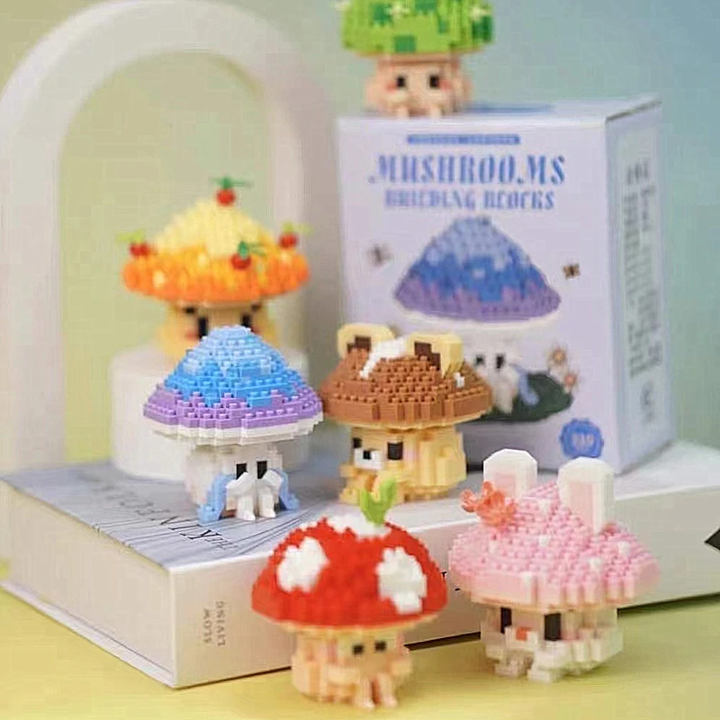 New Cute Simulation Mushroom Building Block Model Children's Educational Toy Leisure Assembly Decompression Game 2