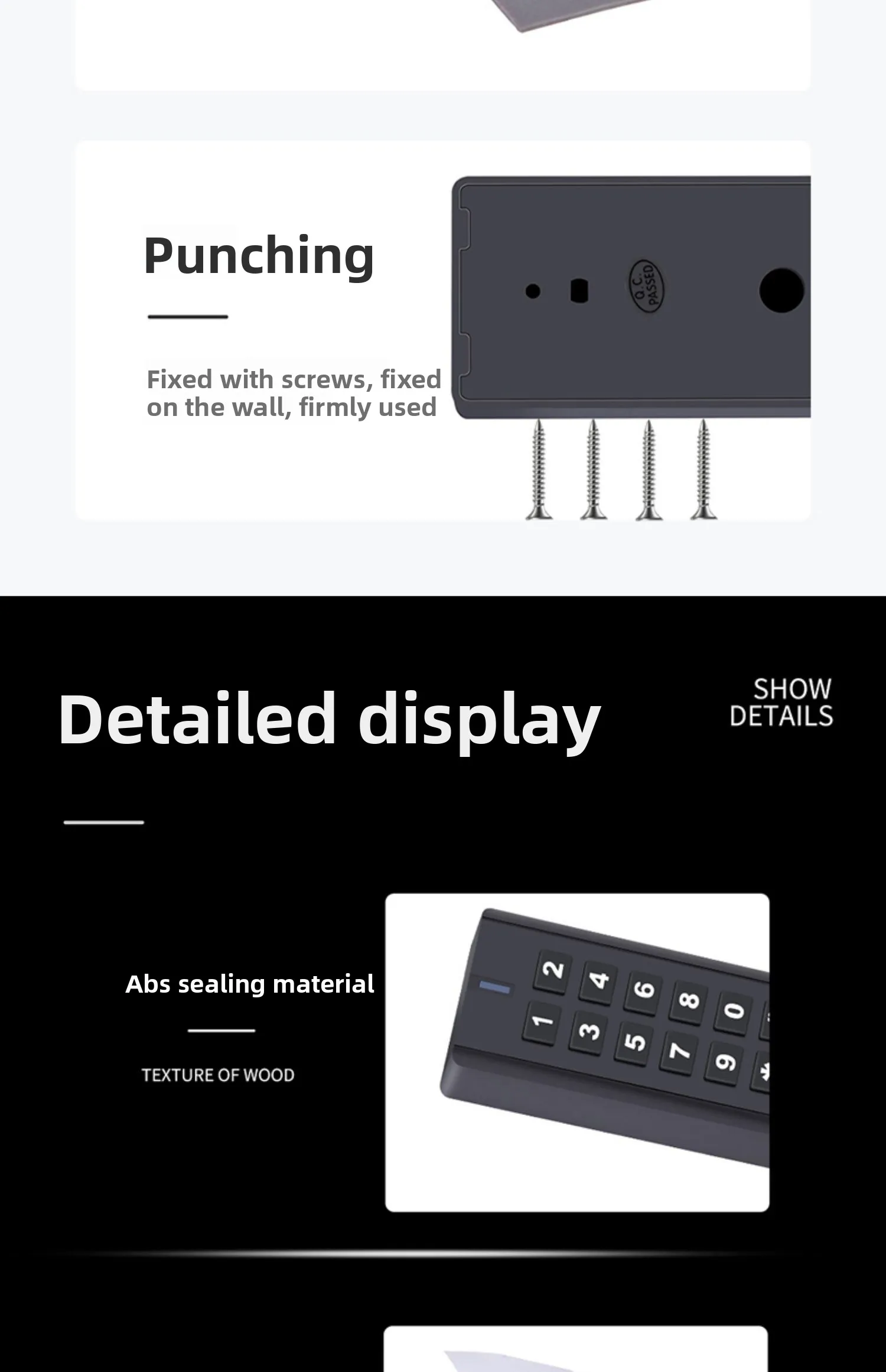 wireless access control system, wire-free card and password integrated machine,