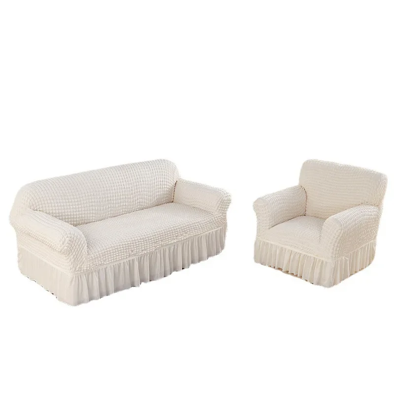 Seersucker Sofa Cover Universal Sofa Dust Cover Elastic Thickening Sofa Slipcover 4