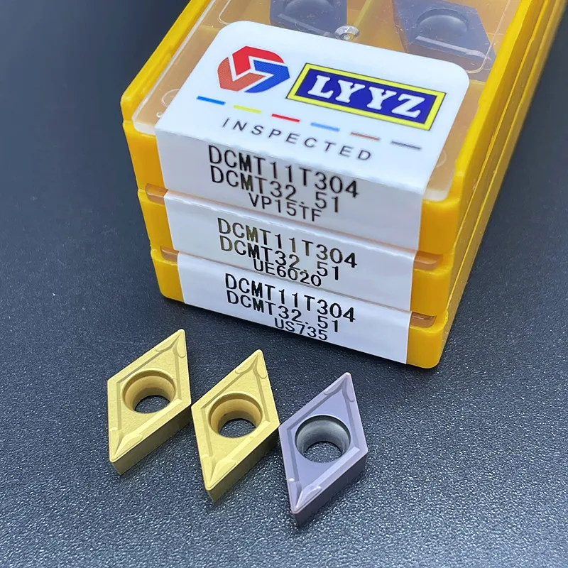Turning Tool DCMT070204 DCMT070208 DCMT11T304 DCMT11T308 VP15TF UE6020 US735 carbide inserts Internal