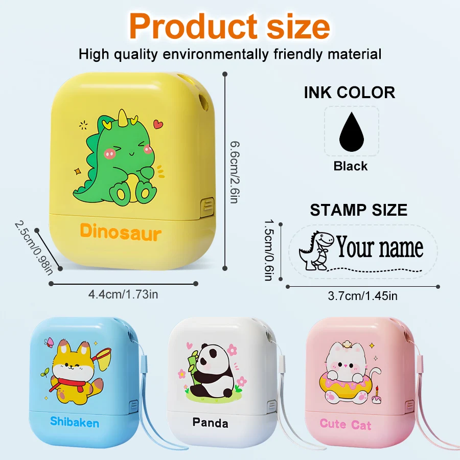 Name Stamp Personalized Name Stamp Printing for Kindergarte New Kids Bag Shoes School Uniform Gift Set Waterproof Non-fading Tag